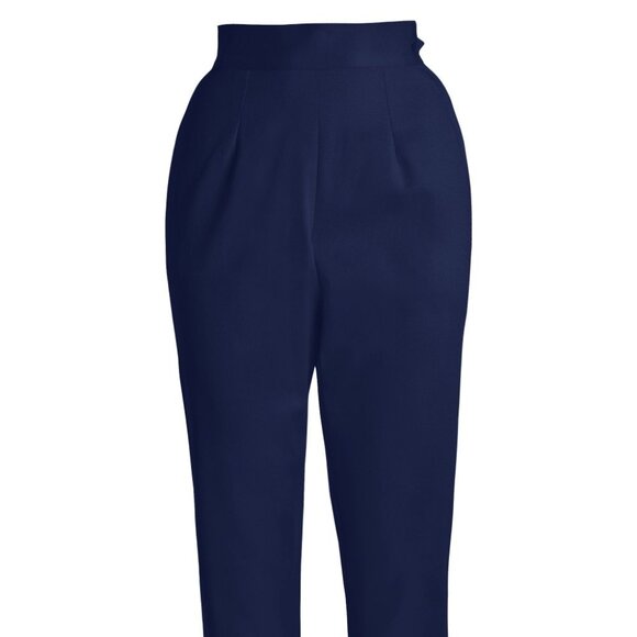 Vintage 1950's Style Reproduction High Waisted Navy Pedal Pushers/Capris - Picture 3 of 5